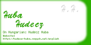 huba hudecz business card